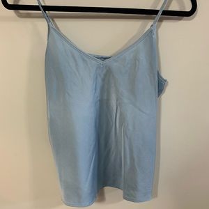 Light blue silk camisole tank top blouse